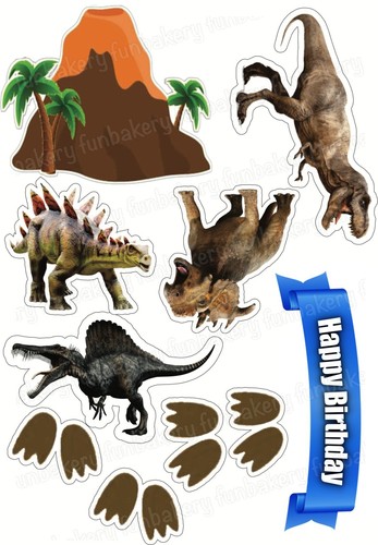Dinosaur cake topper party - topper,