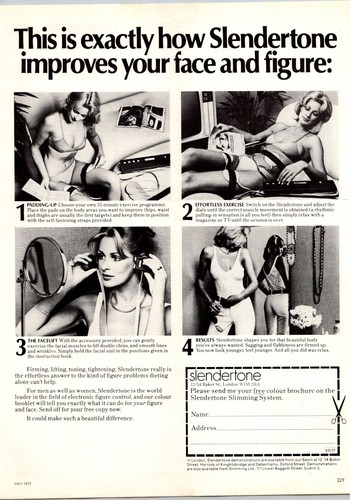 Print 1977 slendertone - print, ad