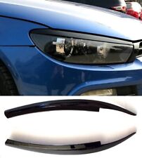 Fits VOLKSWAGEN SCIROCCO MK3 2007-2017 Headlight Eyebrows GLOSS BLACK