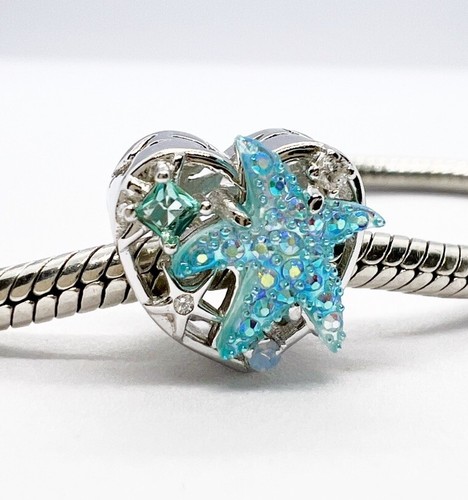 Starfish charm bead - bead, heart