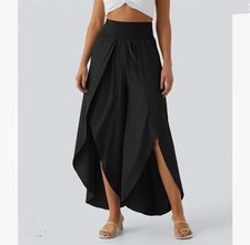 Halara Breezeful High Waisted Palazzo Pants Women's L Petite New W Tags Black