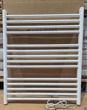 White Electric Towel Rail 600