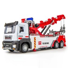 1:32 Tow Truck Metal Alloy Vehicle Recovery Model Toy Car Lorry Fire Engine