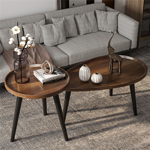 Triangle coffee table set - table, nest
