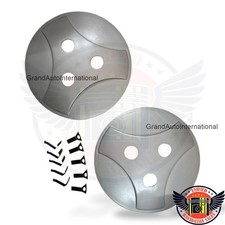 Gray Wheel Disc Trim Cap Set With Clips Compatible With Vespa Cosa