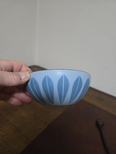 CATHRINEHOLM 5 1/2” TURQUOISE AND WHITE LOTUS VERY NICE CONDITION!