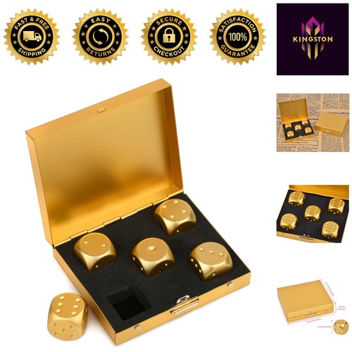 Gold dice set with - set,