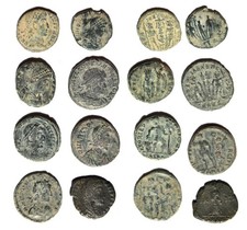 Lot of 8 late Roman AE4 coins