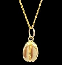 Gold Coffee Bean Pendant Gold