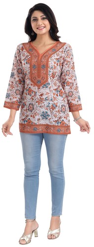 Women floral kurti tunic - kurti,