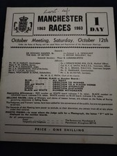VINTAGE RACE CARD HORSE RACING