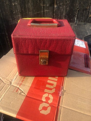 Vintage red vinyl record - red,
