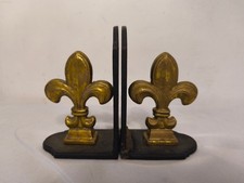 Vintage Metal Bookends Fleur De Lis Book Ends