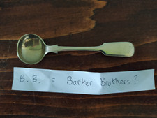 ANTIQUE BARKER BROTHERS NICKEL SILVER CONDIMENT SPOON