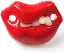 FUNNY LIPS DUMMY - FOUR TEETH Funny Baby Babies Gift Shower Pacifier Toddler (6)