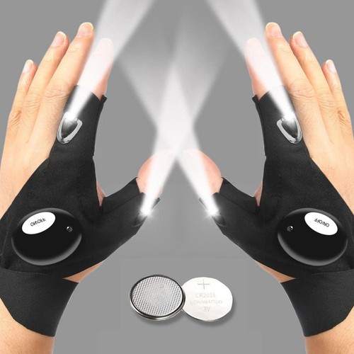 Led flashlight gloves - led,