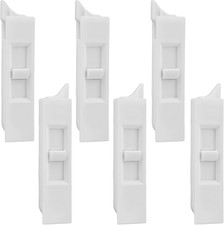 6 Pcs Window Tilt Latch Pairs Spring Loaded Sliding Window Latch Lock Snap-In Wh