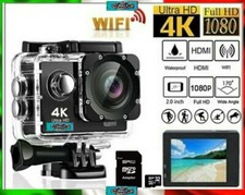 Action Cam 4K Ultra HD WiFi Waterproof Sport Camera con MicroSD 32GB e Accessori
