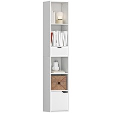 HOMCOM Narrow Bookshelf with