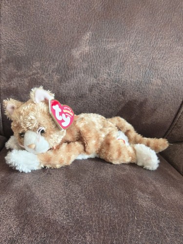 Ginger orange white plush - orange,