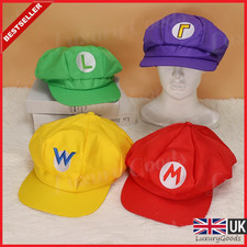 Super Mario Bros Hat Cap Fancy Dress Cosplay Costume Christmas Party Decor Gifts
