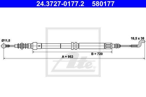 Cable parking brake for vw - parking,
