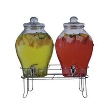 2x  6 Litre Glass Beverage