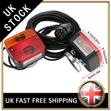 Pre Wired Trailer Van Rear Towing Light Board Lights Lamps & 7.5m Cable with E4