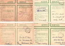 c1940 4 WW2 Active Service Field Post Office Passed by Censor Postal History