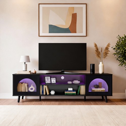 Black 160cm stand - 160cm, door