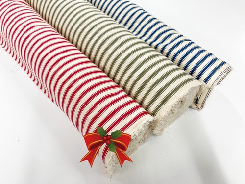 Christmas ticking fabric yarn - christmas,