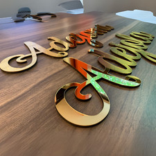 Acrylic Name Sign, Backdrop