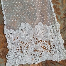 Lace Scarf Antique Embroidery