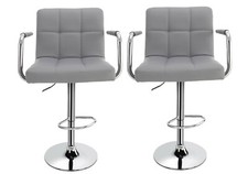2 x Leather PU Bar Stools