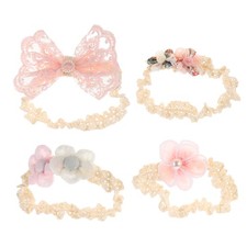  Baby Hair Ties Toddler Flower Crown Elastic Hairband Floral for Babies