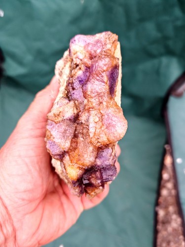 Blue john fluorite raw crystal - blue,