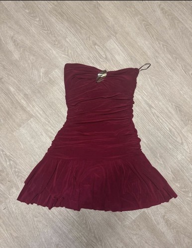 Red mini dress - red,