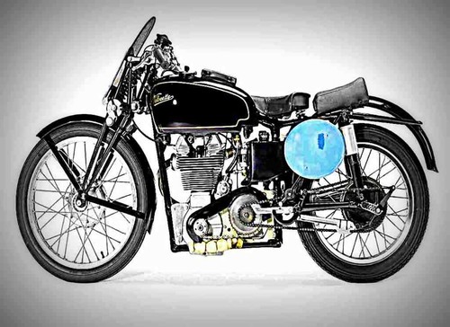 Metal sign velocette - a4,