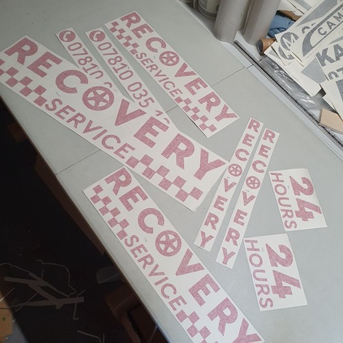 Recovery truck stickers - recovery,