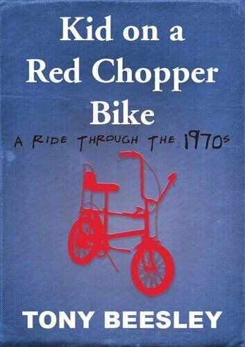 Kid red chopper bike - on,