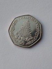 2016 Gibraltar Christmas 50p coin Christmas Tree