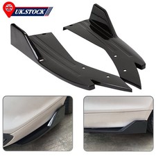 2x Gloss Black Bumper Spoiler