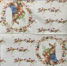 2 X Peter Rabbit Single Paper Napkins Ideal for Art Decoupage 97