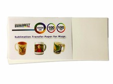 100x Sublimation Paper Mug pre-cut 24x10 cm Dye SUB Mug Size