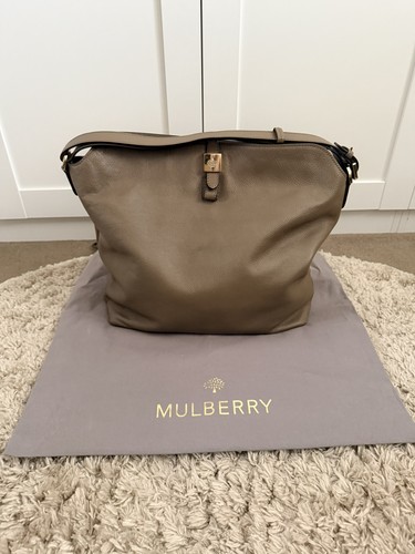 Genuine mulberry taupe - mulberry, pebbled