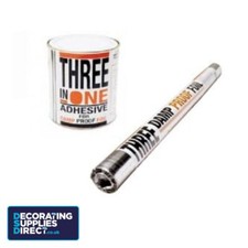 Anderton Damp Proof 3 in 1 Foil Lining Paper Rolls / 500ml Adhesive (Anti-Mould)