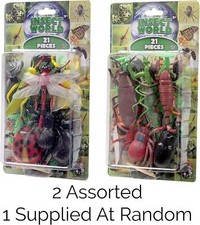 Natural Insect World Play Set  21 Pcs Kids Gift Toy Assorted Insect Play Set 