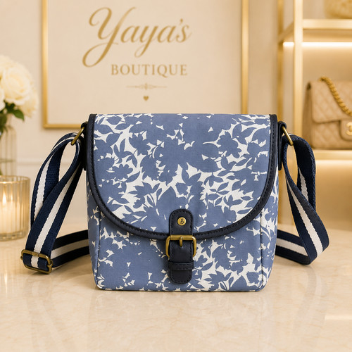 Boden blue floral crossbody - floral,