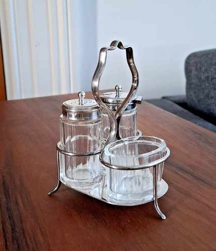 Vintage piece cruet set - 3,