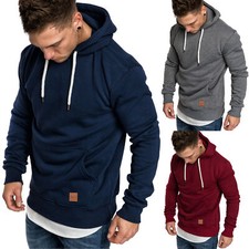 Men's Basic Hooded Sweatshirt Pullover Hoodie Sweatshirt R-0051